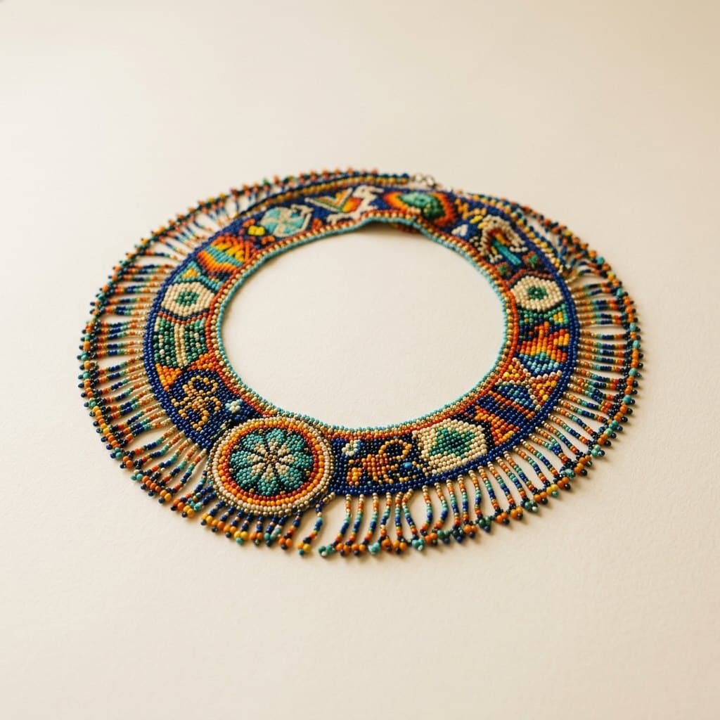 Collar Huichol de Chaquira